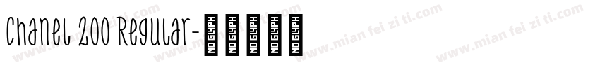 Chanel 200 Regular字体转换